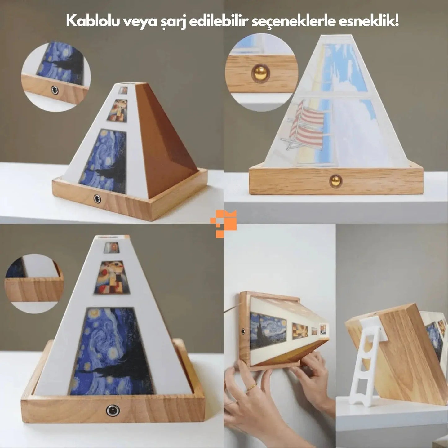 3D Tasarım Lamba İllüzyon Duvar Sanatı
